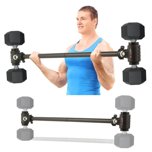 Acefuture Hyperbell Dumbbell Converter - Convert Dumbbells to Barbell Set and Kettlebell for Home Fitness - Adjustable & Up to 200 lb Capacity Weight Barbell for Weight Lifting (Barbell Converter)