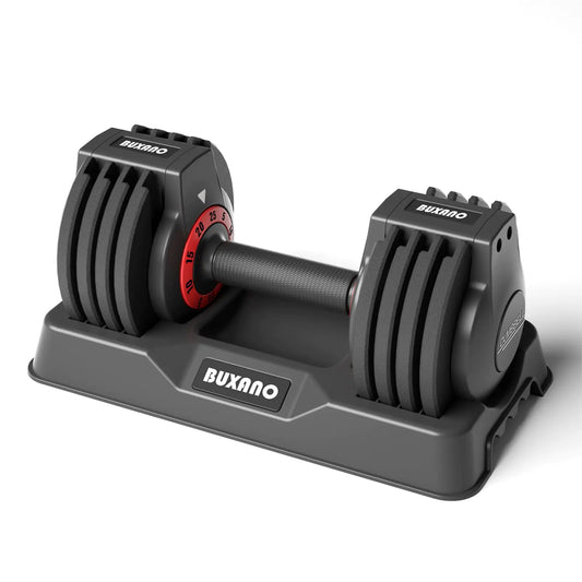 BUXANO Adjustable Dumbbell 25LB Single Dumbbell Weight 5 in 1 Weight Dumbbell with Non-Slip HandleIdeal for Home Gym Workouts